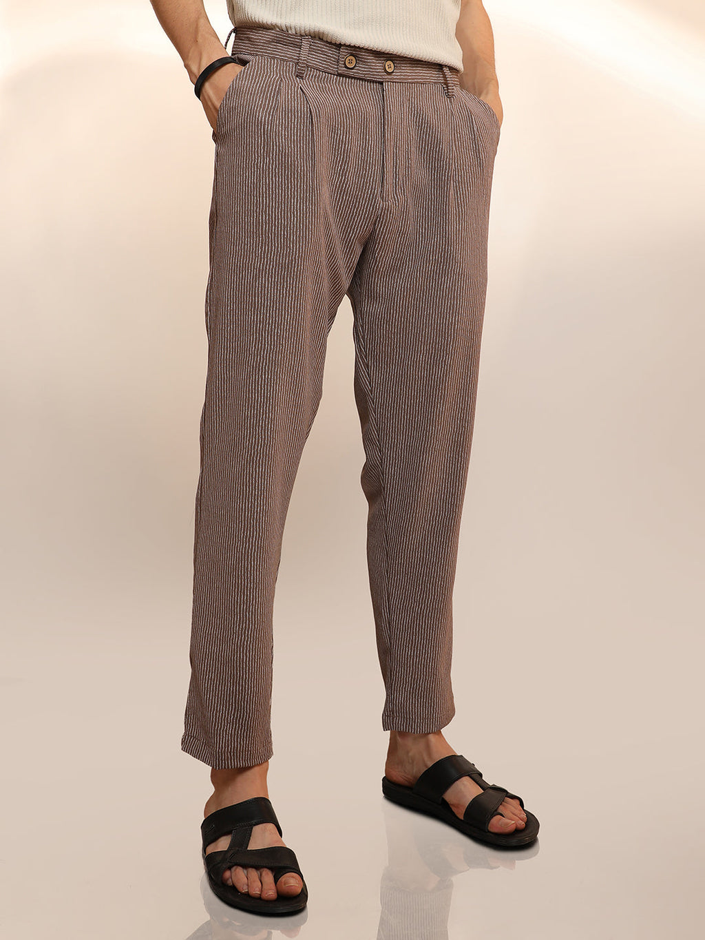 Lightweight - Striped Tailored Trousers