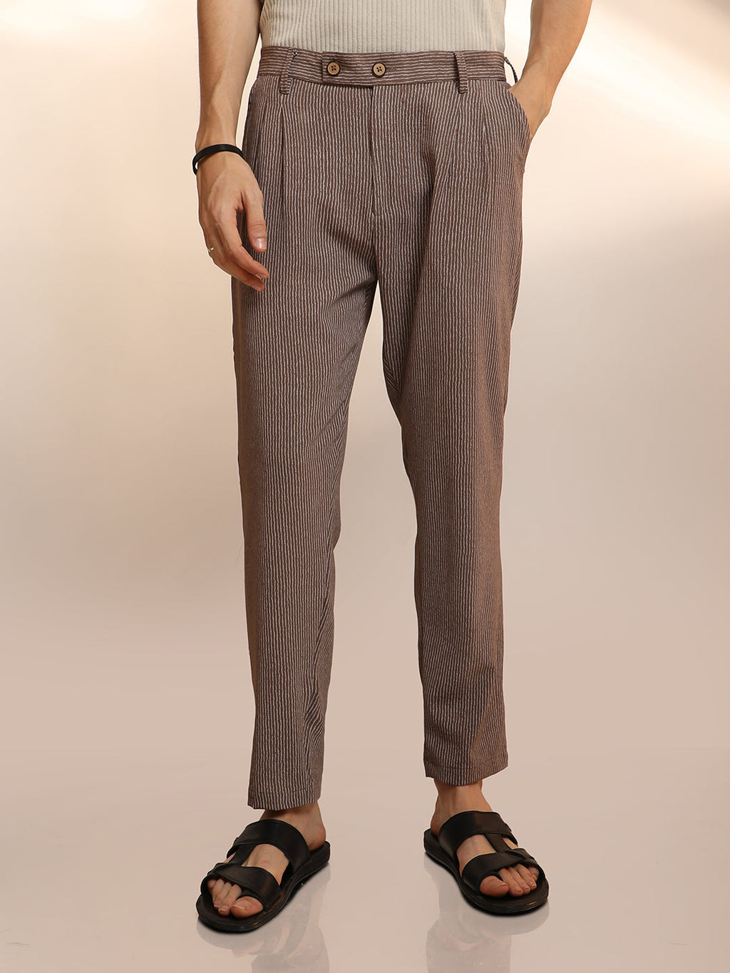 Lightweight - Striped Tailored Trousers