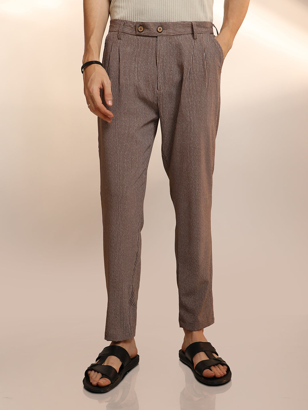 Lightweight - Striped Tailored Trousers