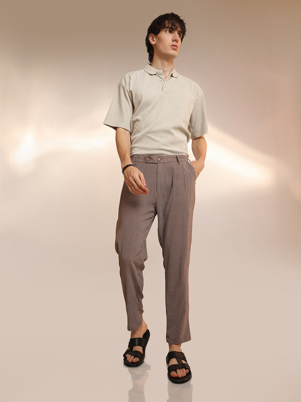 Lightweight - Striped Tailored Trousers