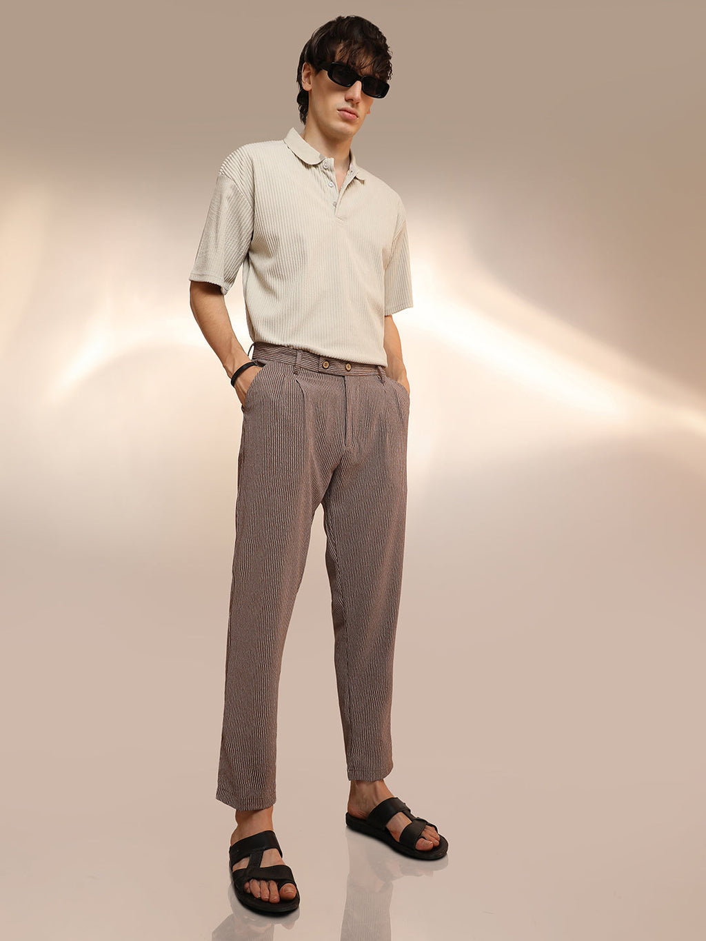 Lightweight - Striped Tailored Trousers