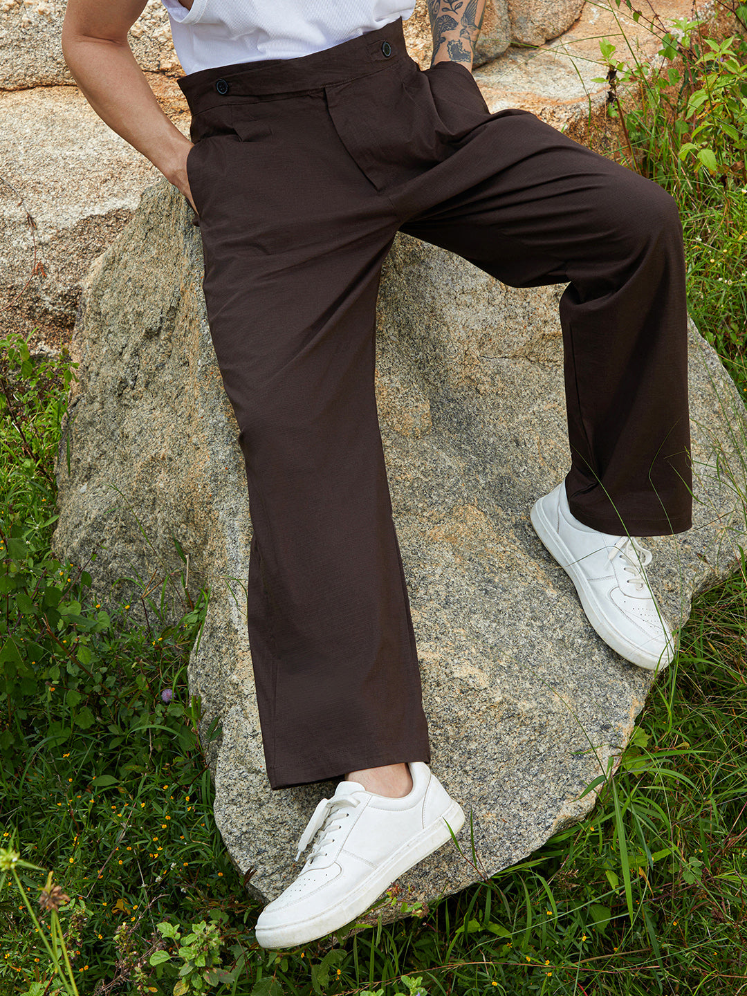 Straight-Fit Tailored Trousers