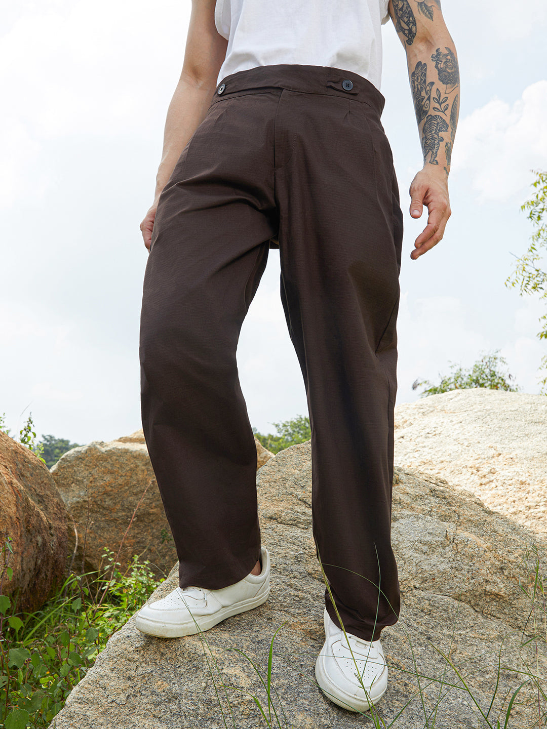 Straight-Fit Tailored Trousers