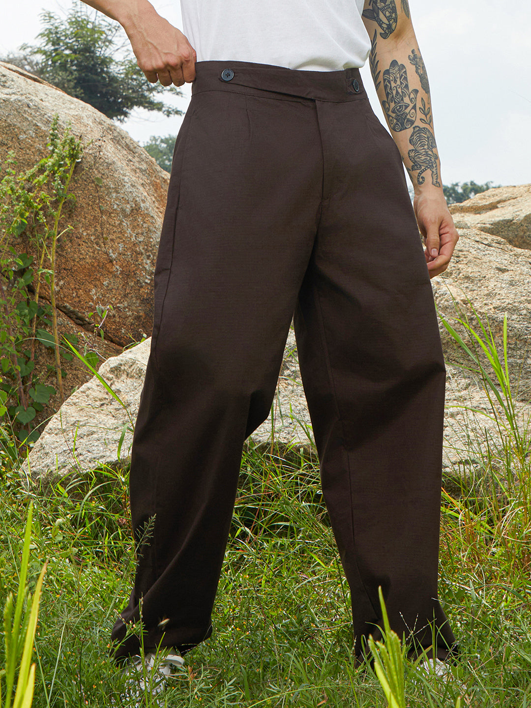 Straight-Fit Tailored Trousers