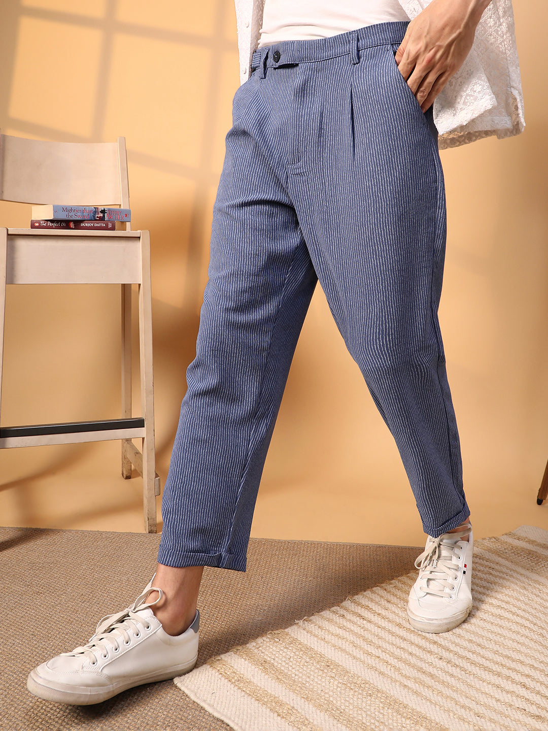 Lightweight - Striped Tailored Trousers