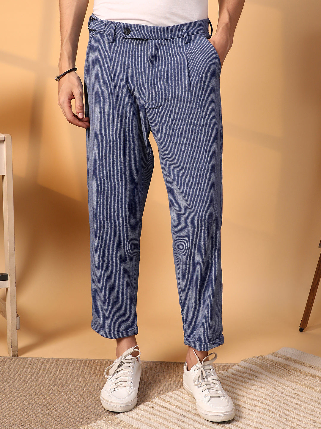 Lightweight - Striped Tailored Trousers