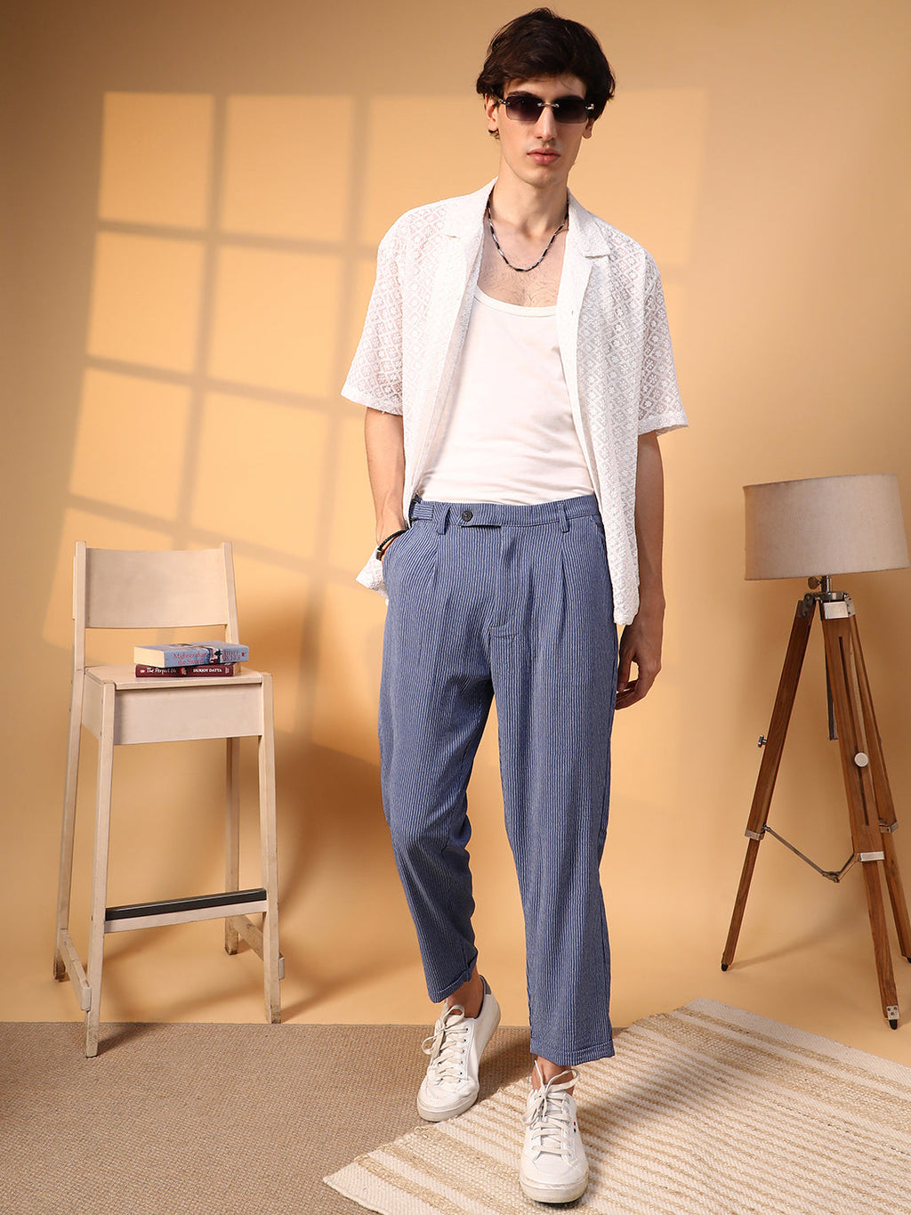 Lightweight - Striped Tailored Trousers