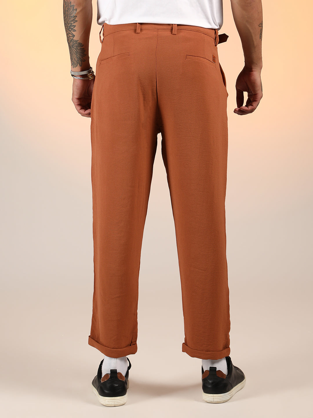 Cuffed Pleated Trousers