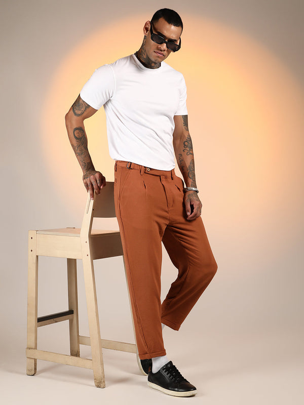 Cuffed Pleated Trousers
