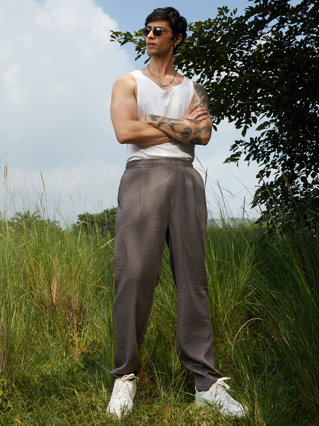 Lightweight - Crinkled Tailored Trousers