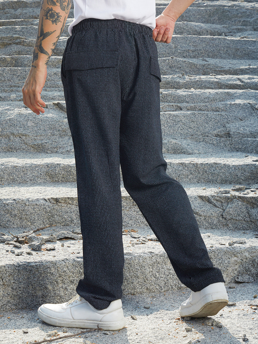 Lightweight - Striped Tailored Trousers