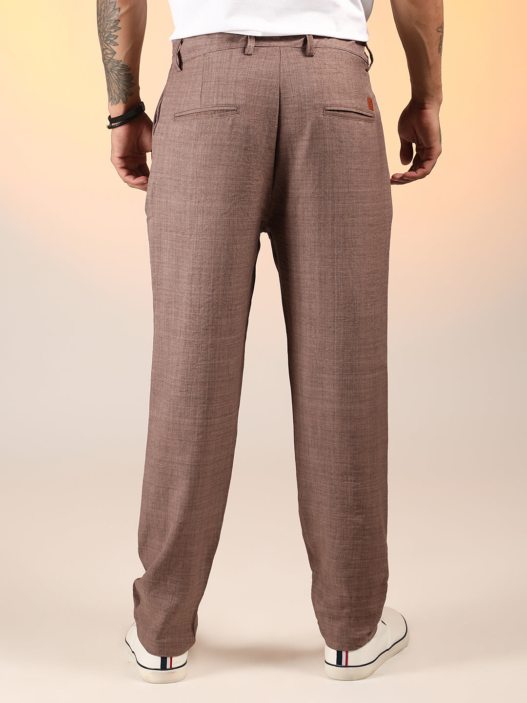 Lightweight - Solid Pleated Trousers