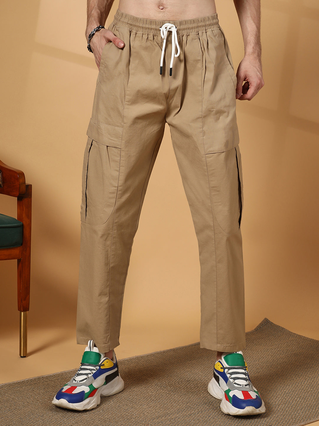 Solid Utility Trousers