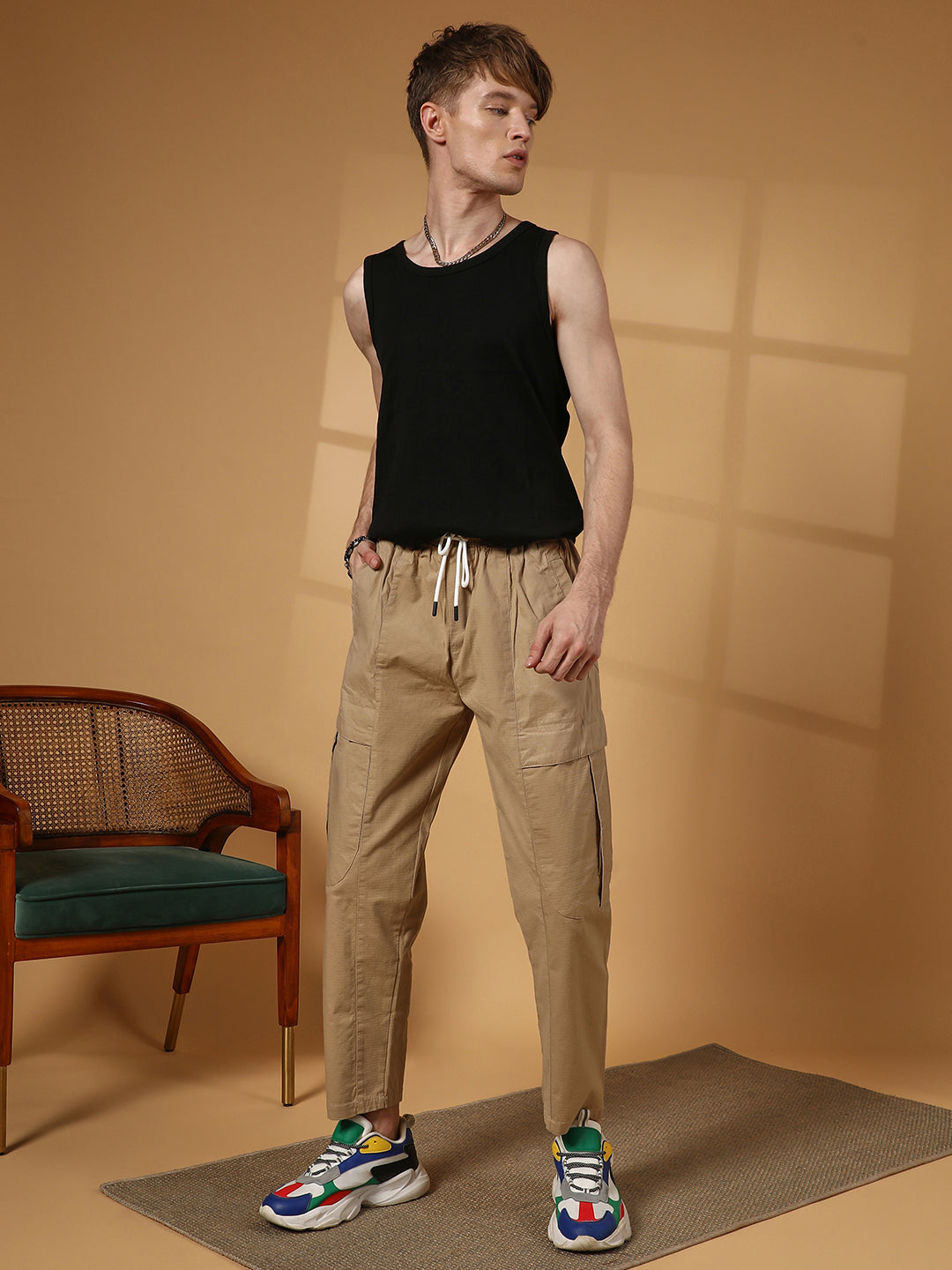 Solid Utility Trousers