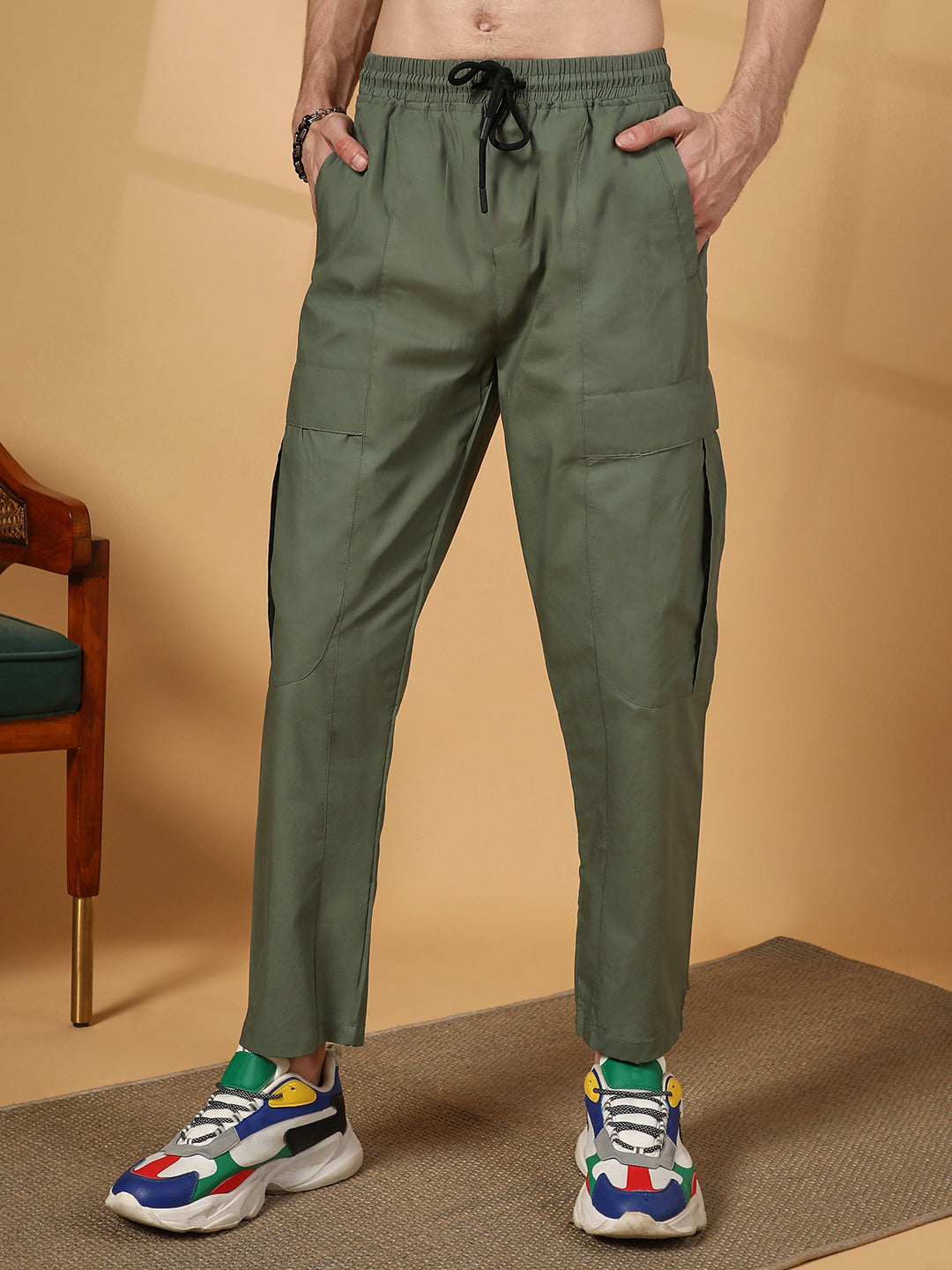 Solid Utility Trousers