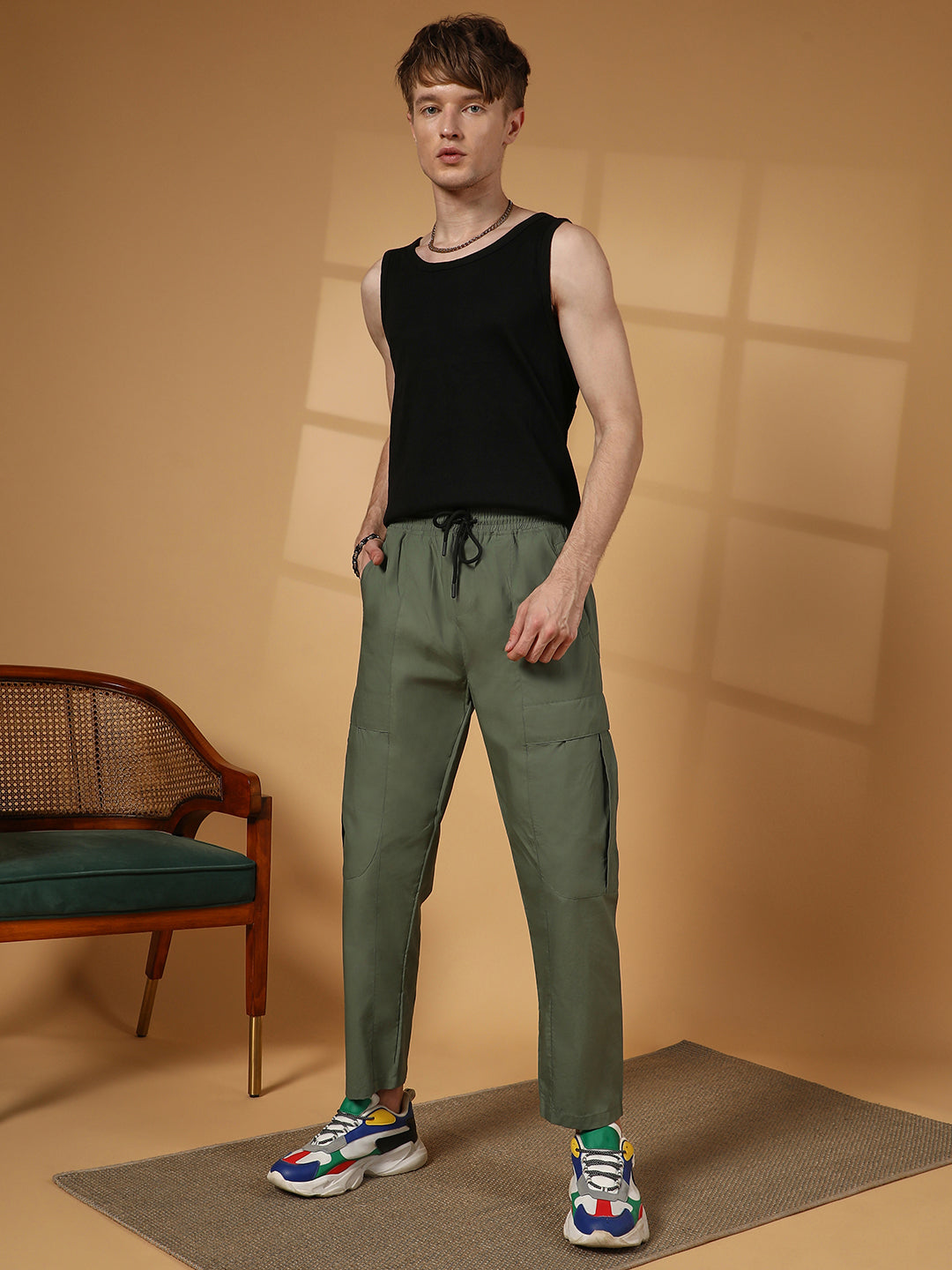 Solid Utility Trousers