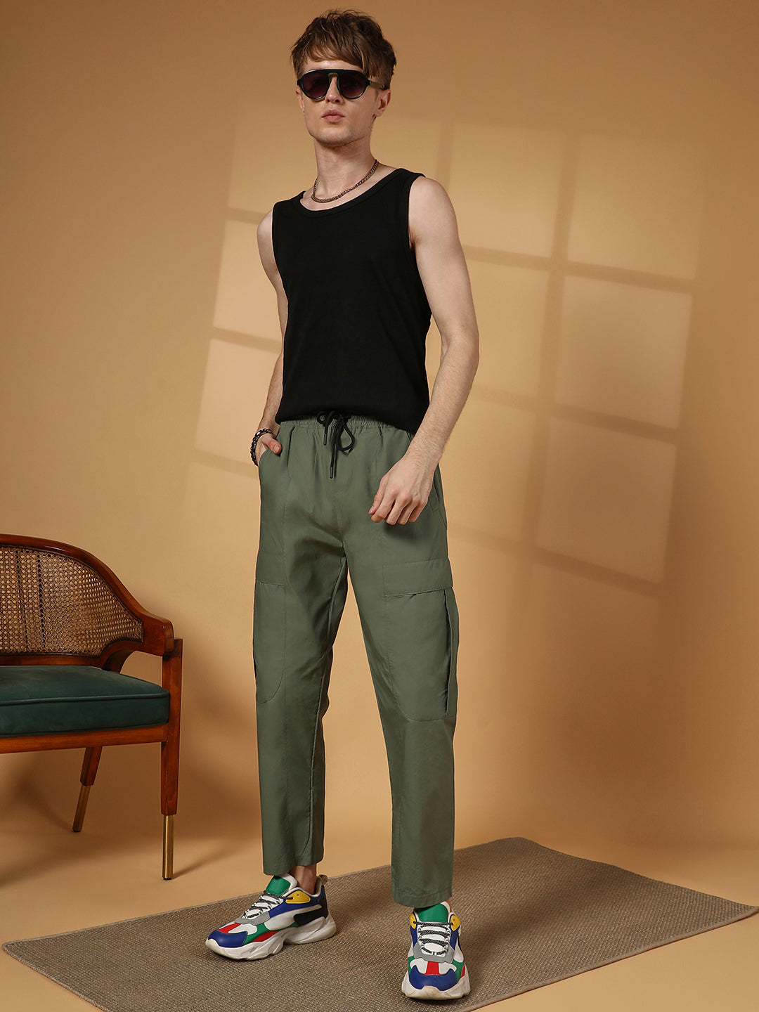 Solid Utility Trousers