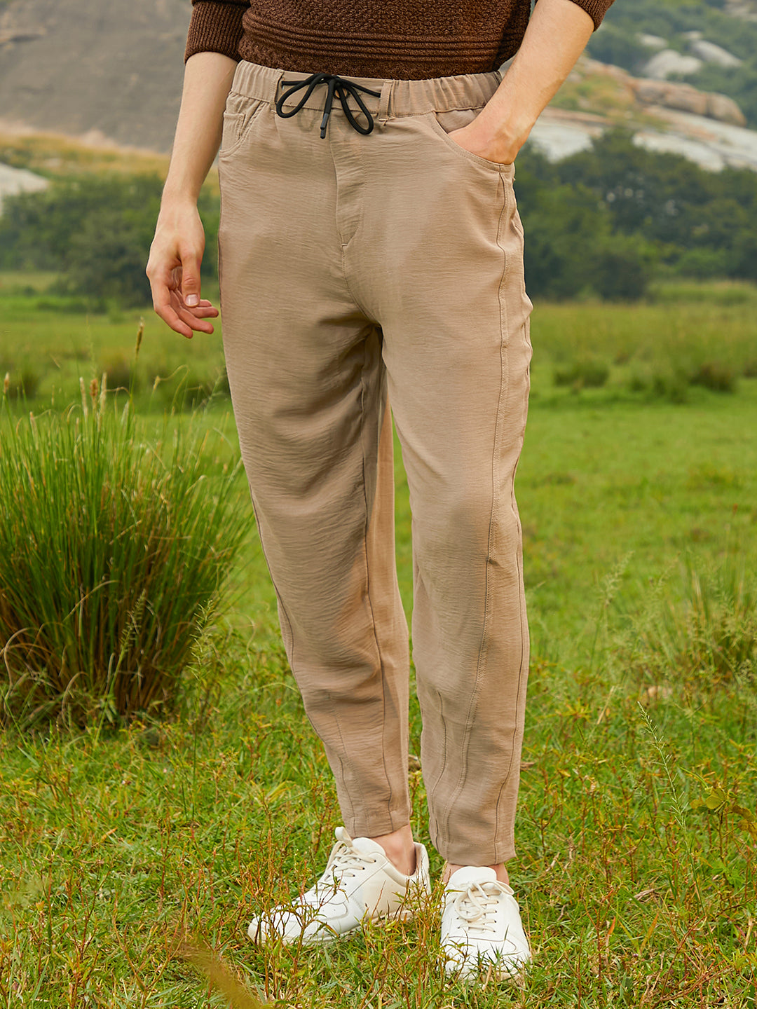 Lightweight - Solid Tapered Trousers