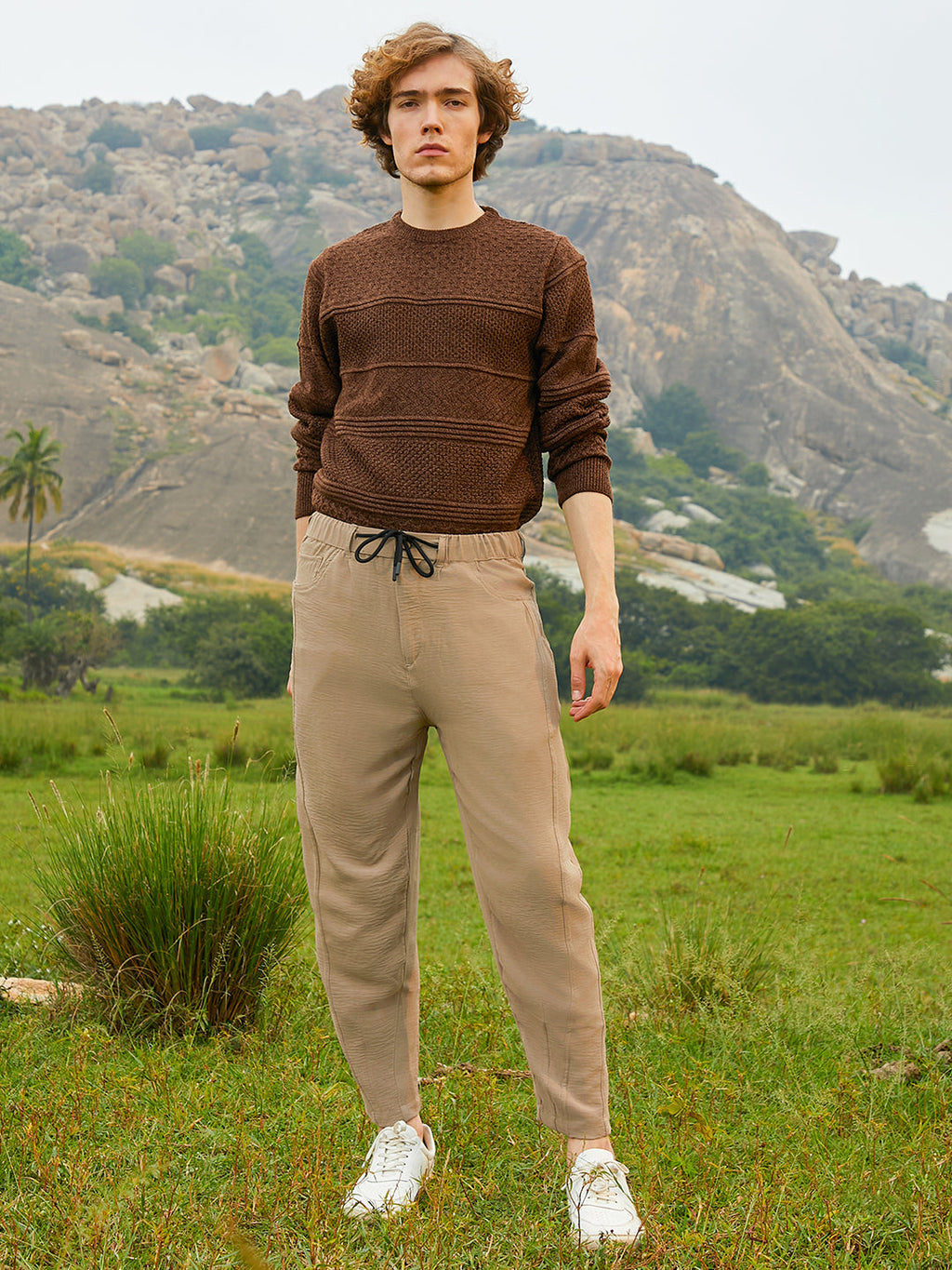 Lightweight - Solid Tapered Trousers