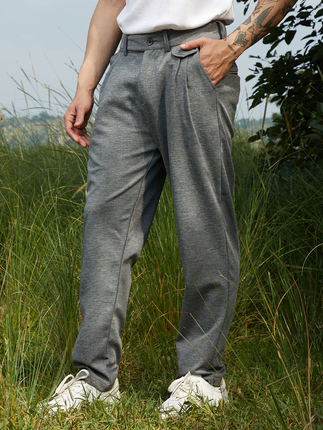 Heathered Tailored Trousers