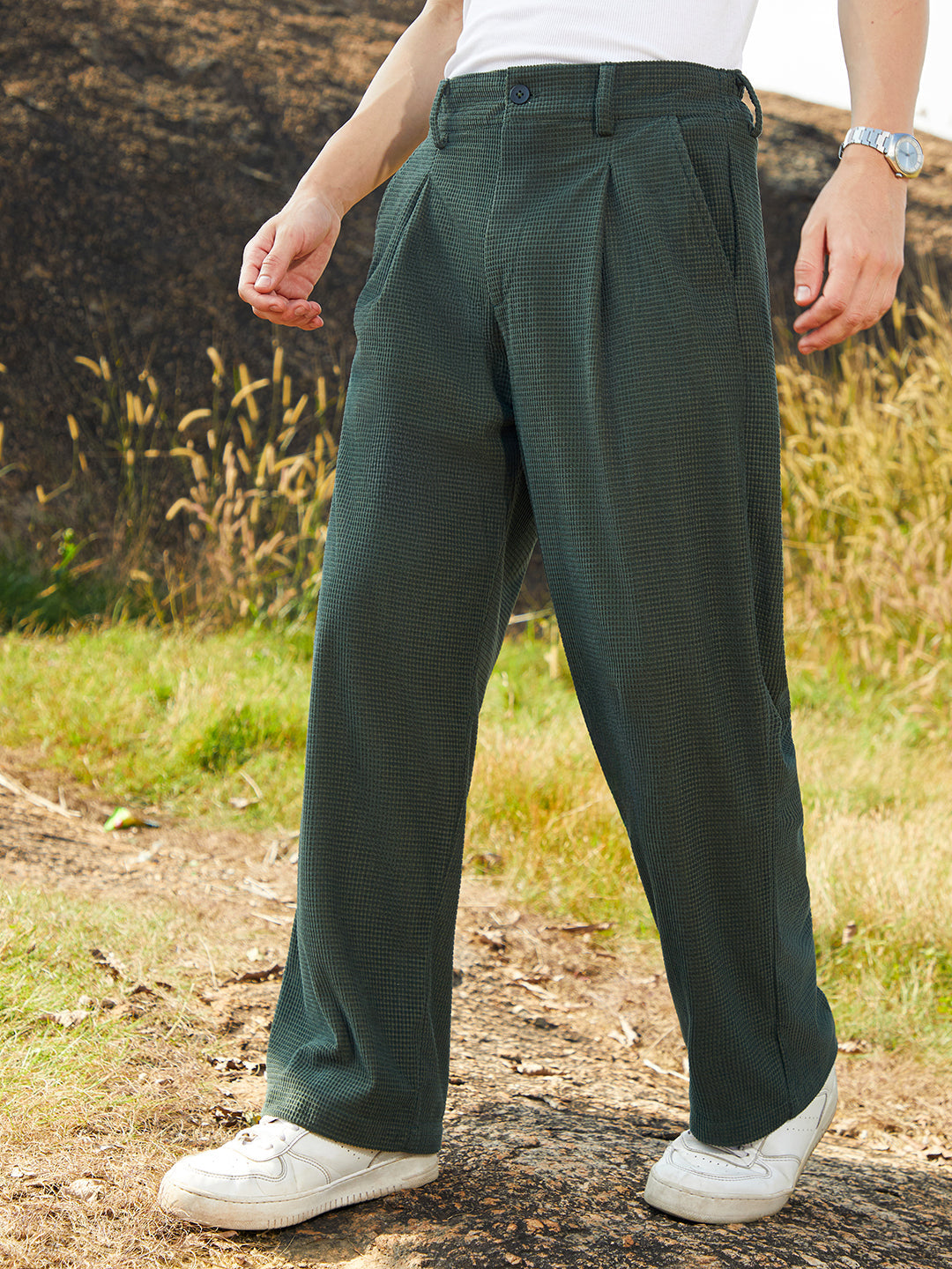 Tailored Waffle Trousers