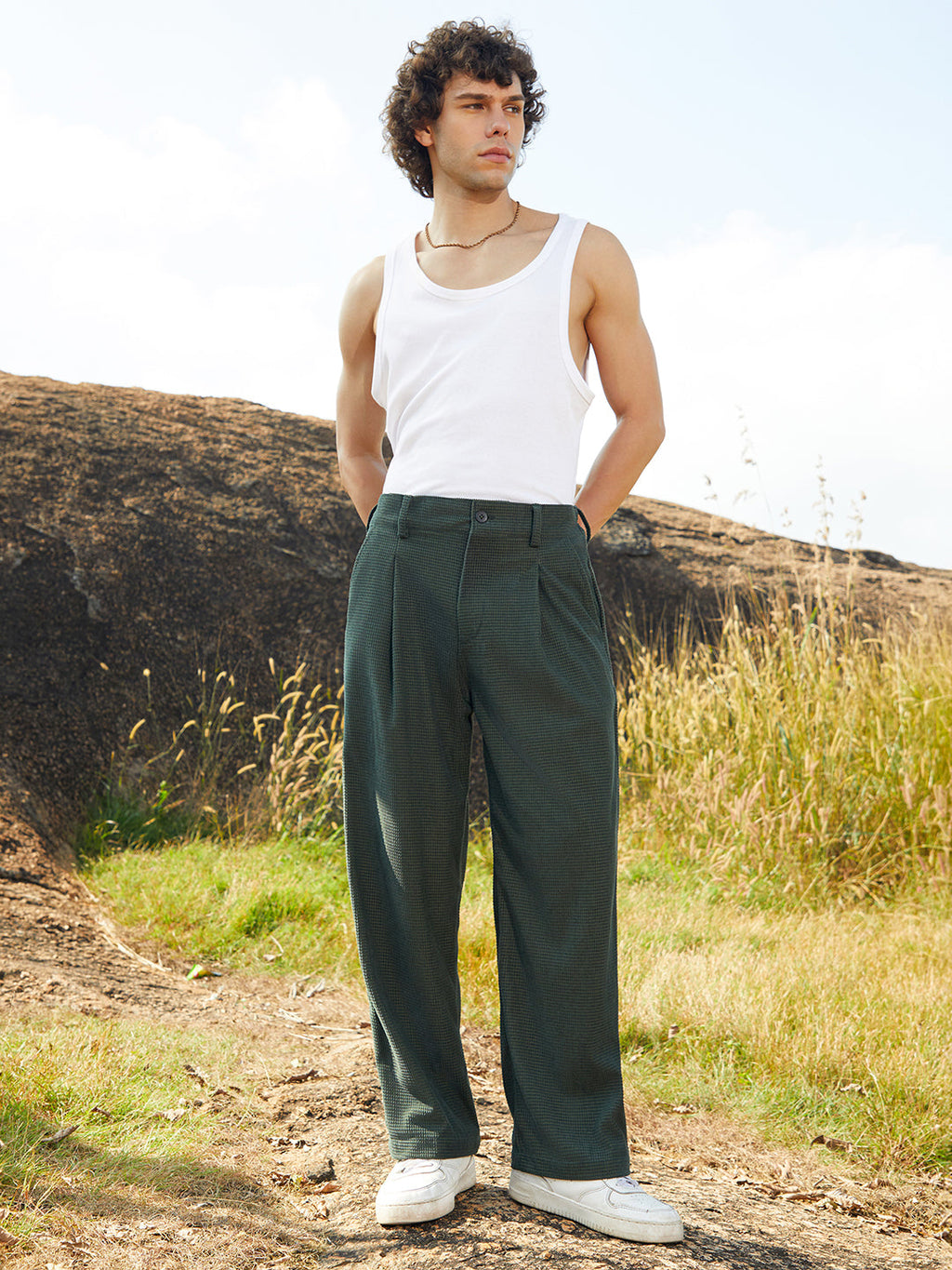 Tailored Waffle Trousers