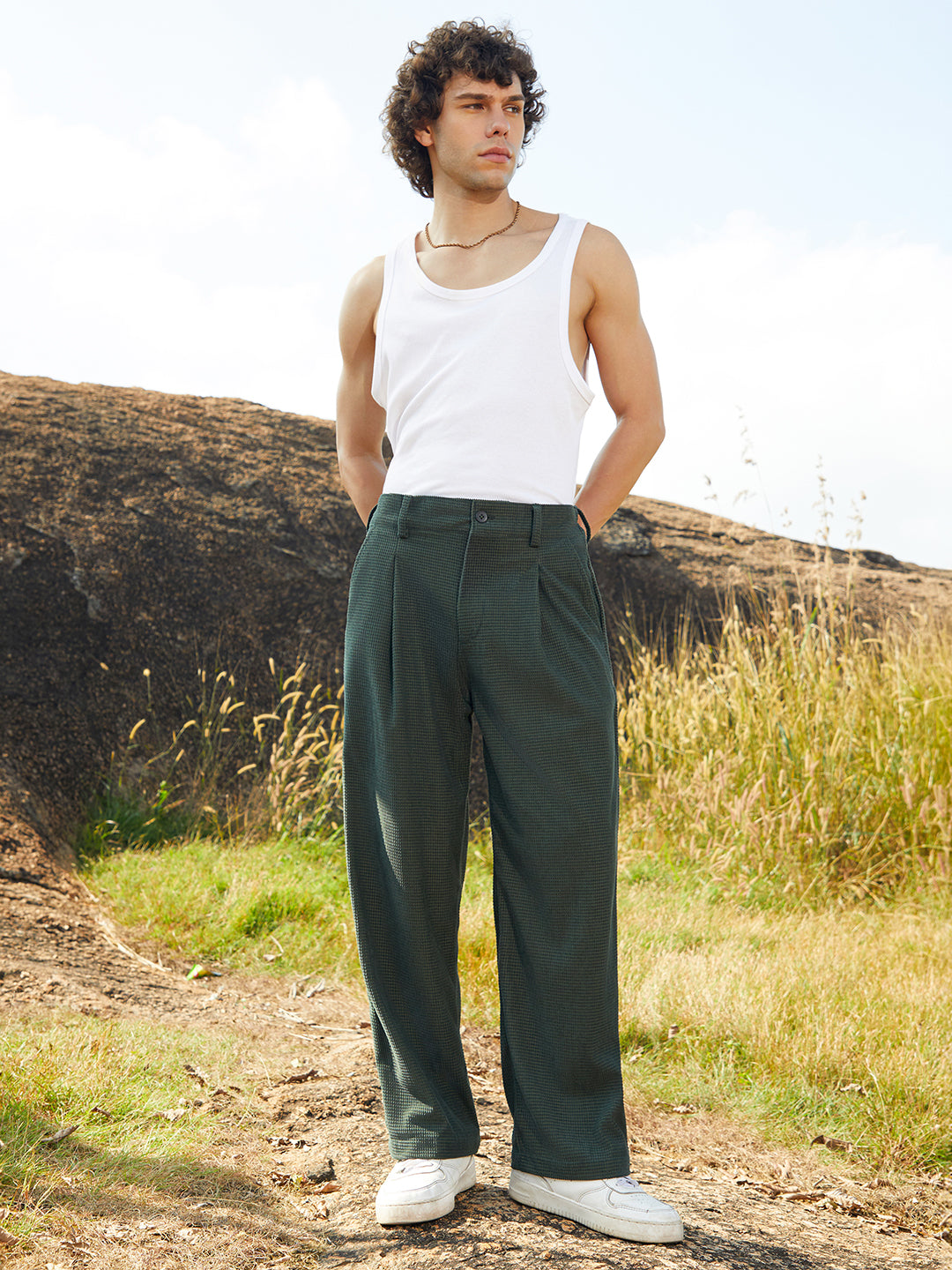 Tailored Waffle Trousers