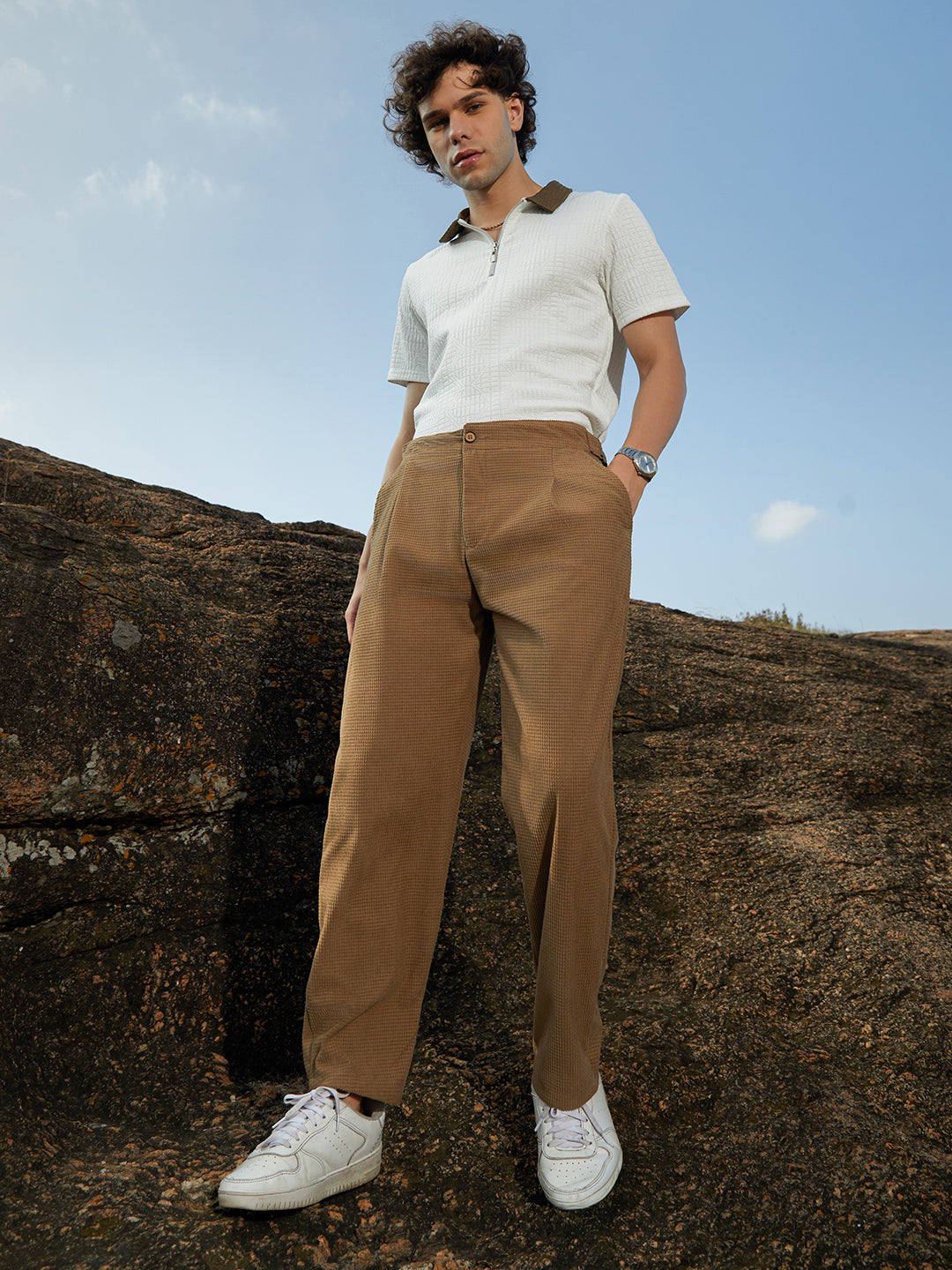 Tailored Waffle Trousers