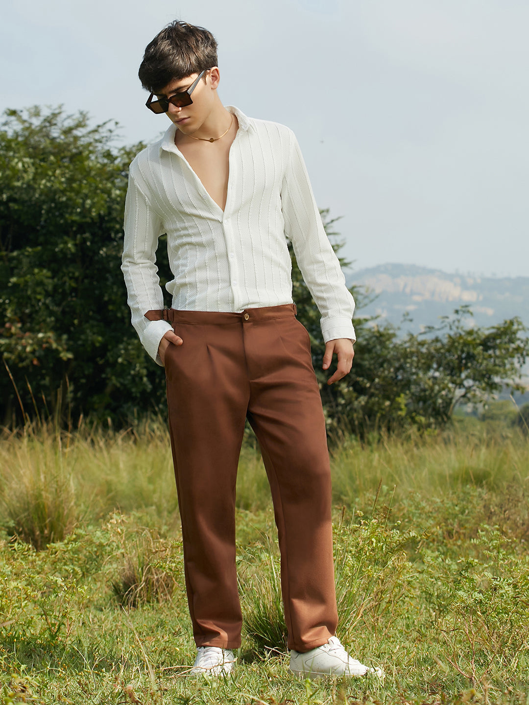 Tailored Suede Trousers