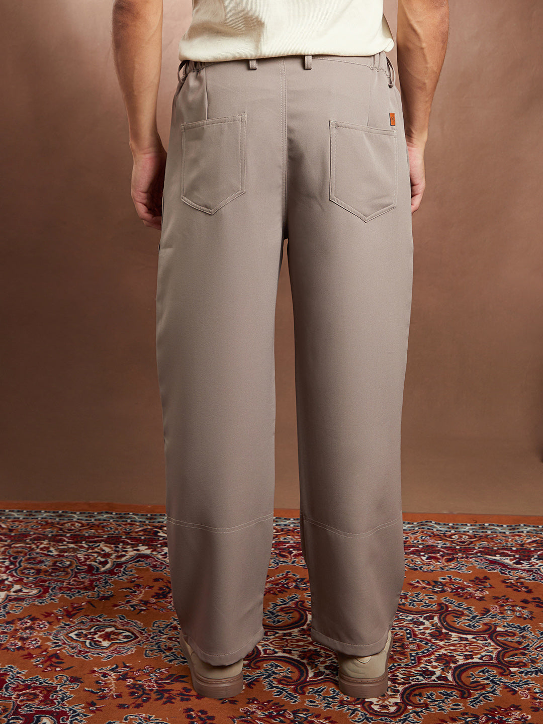 Panelled-Straight Trousers