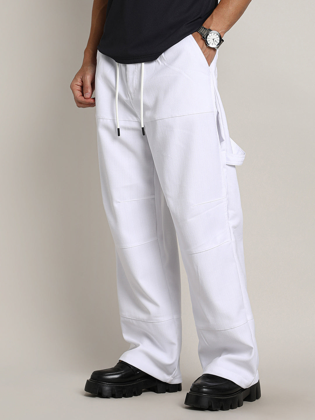 Relaxed-Panel Cargo Trousers