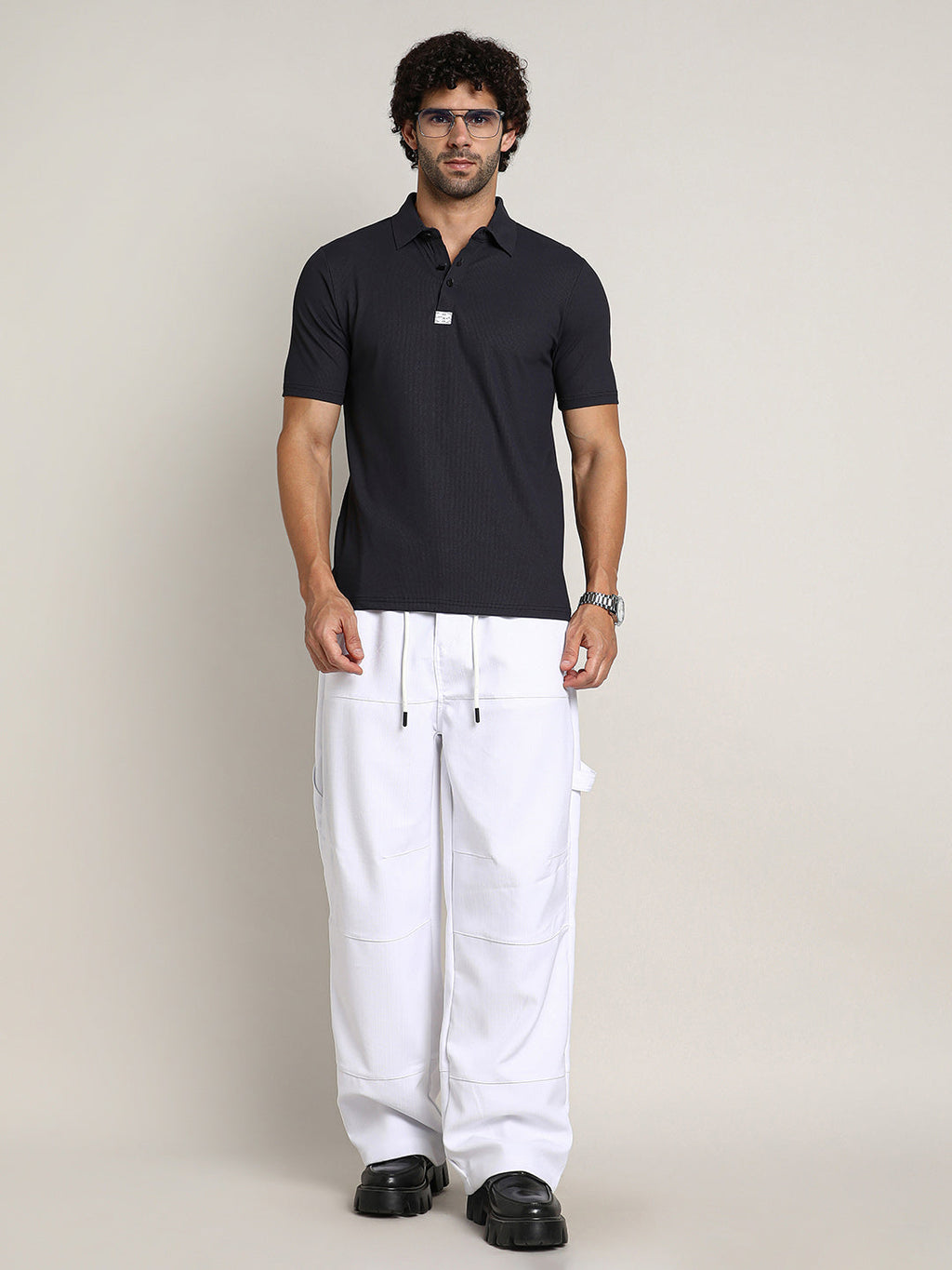 Relaxed-Panel Cargo Trousers
