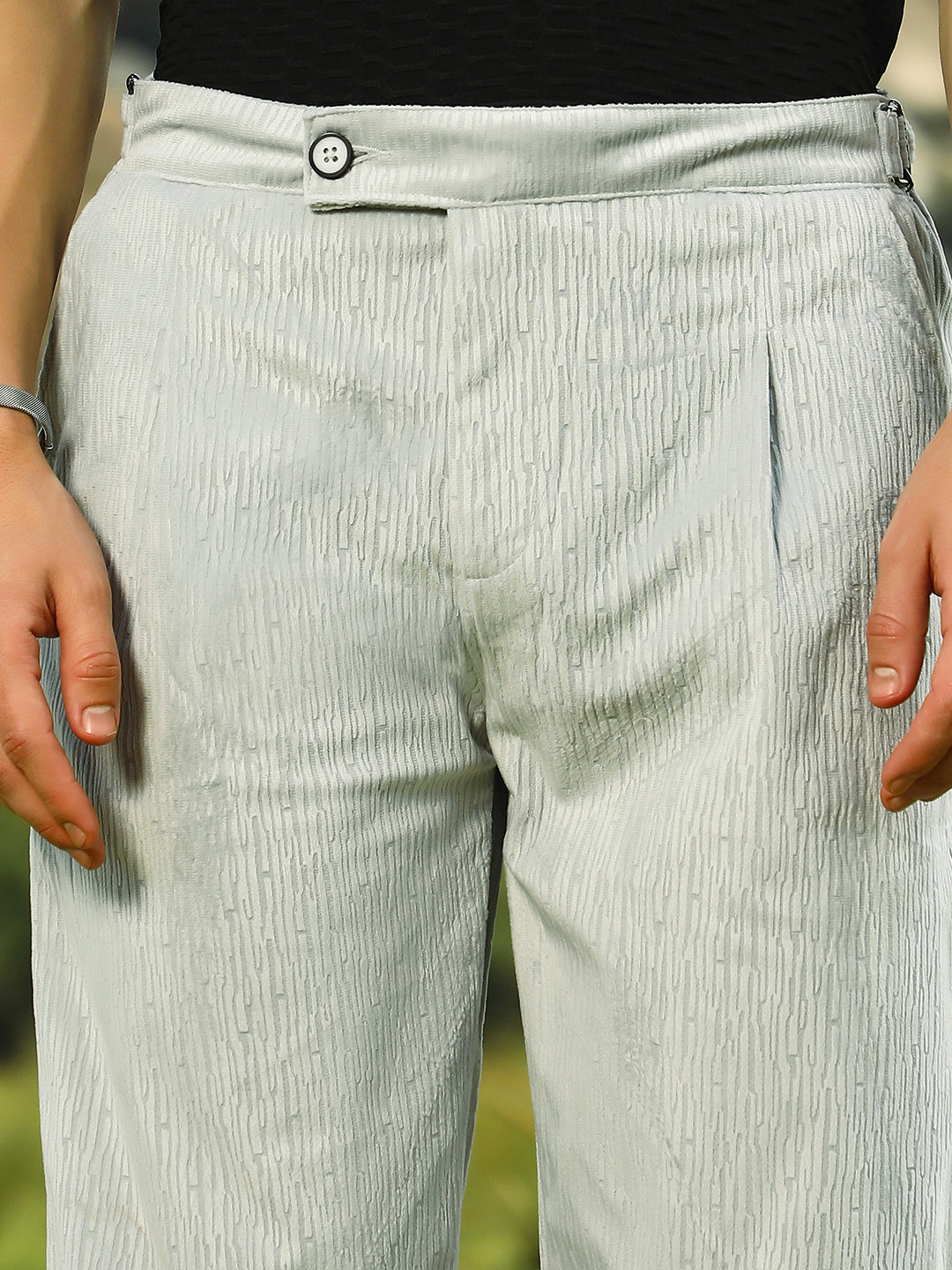 Veined Tailored Trousers