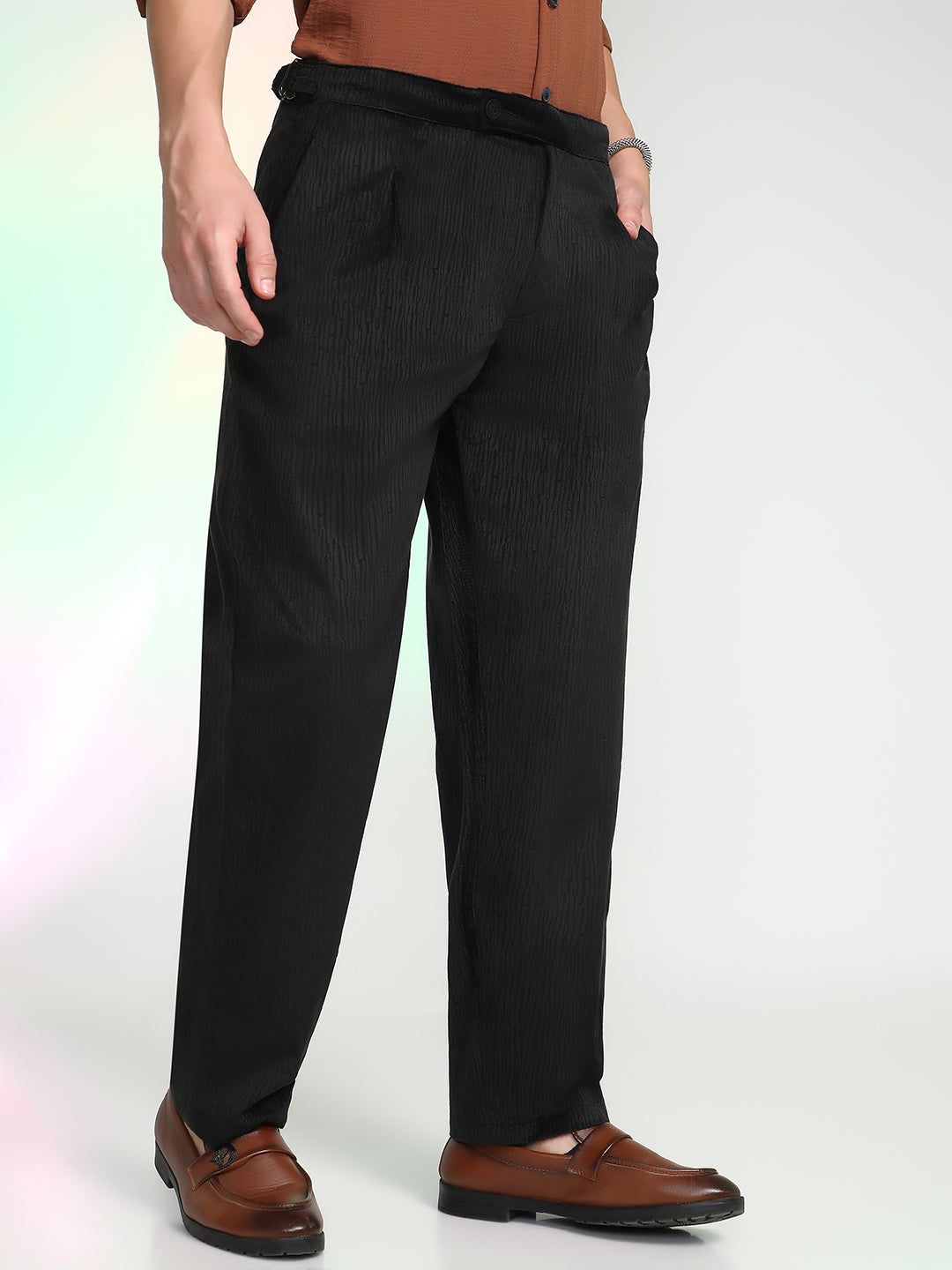 Veined Tailored Trousers