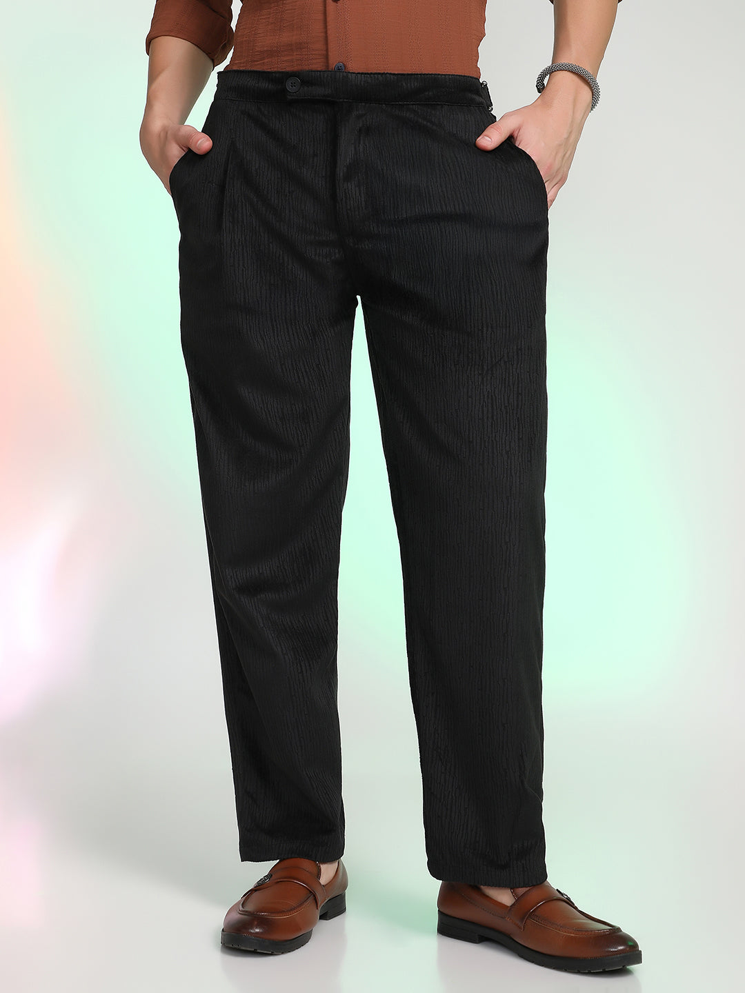 Veined Tailored Trousers