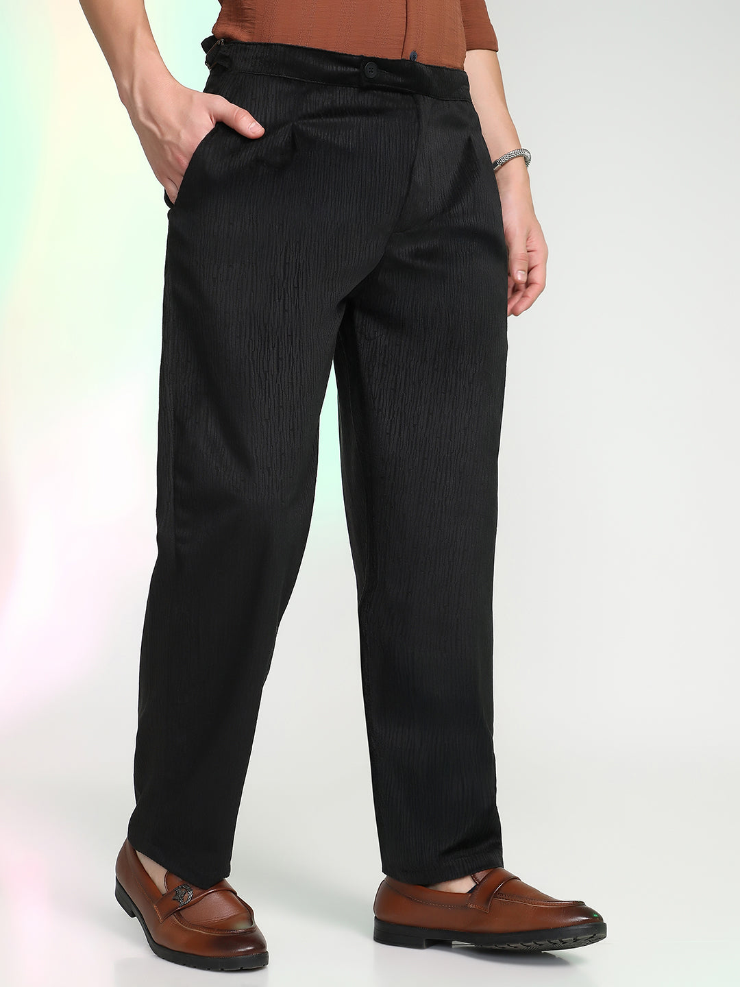 Veined Tailored Trousers