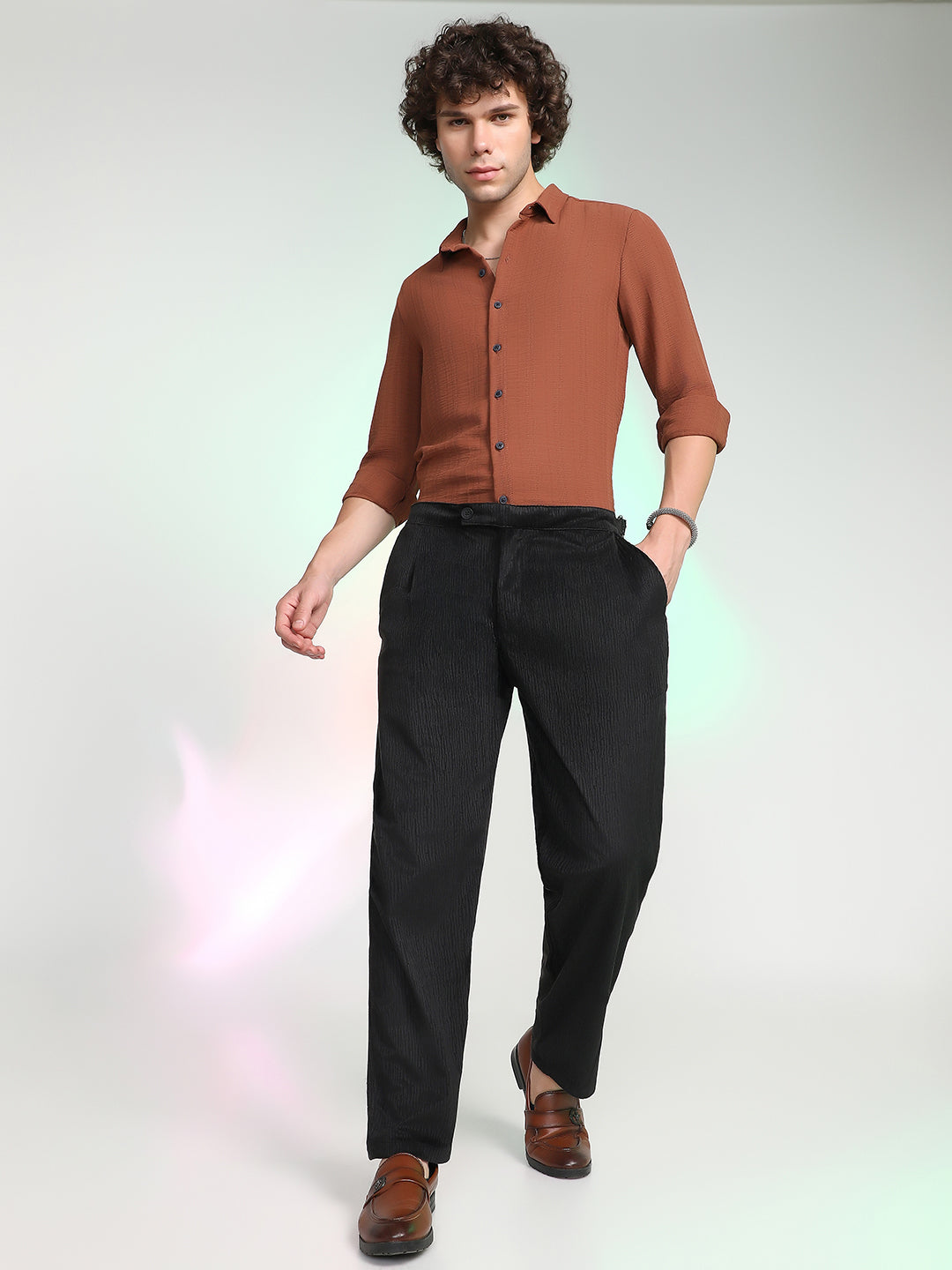 Veined Tailored Trousers