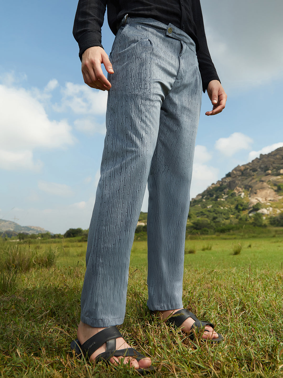 Veined Tailored Trousers