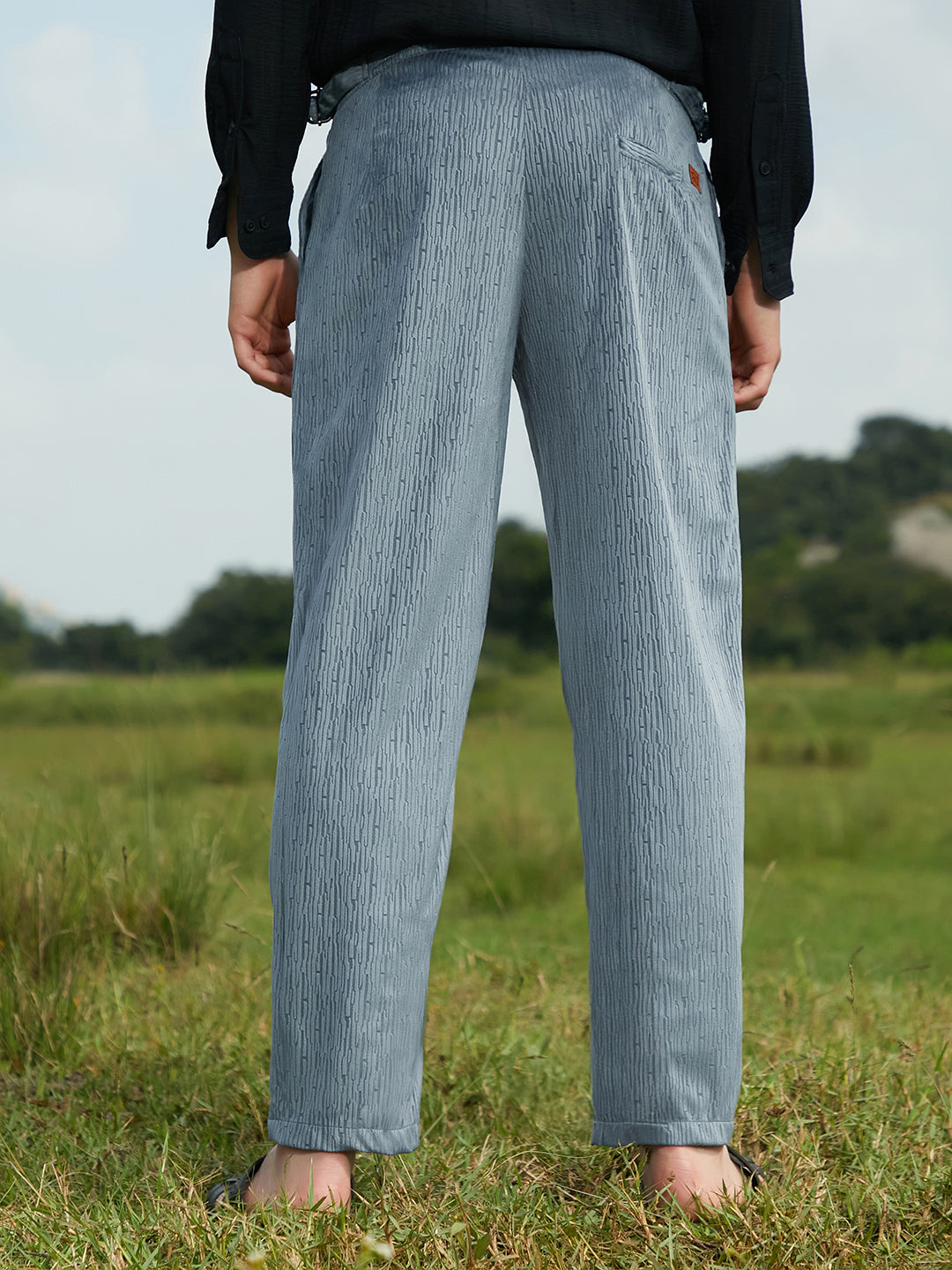 Veined Tailored Trousers