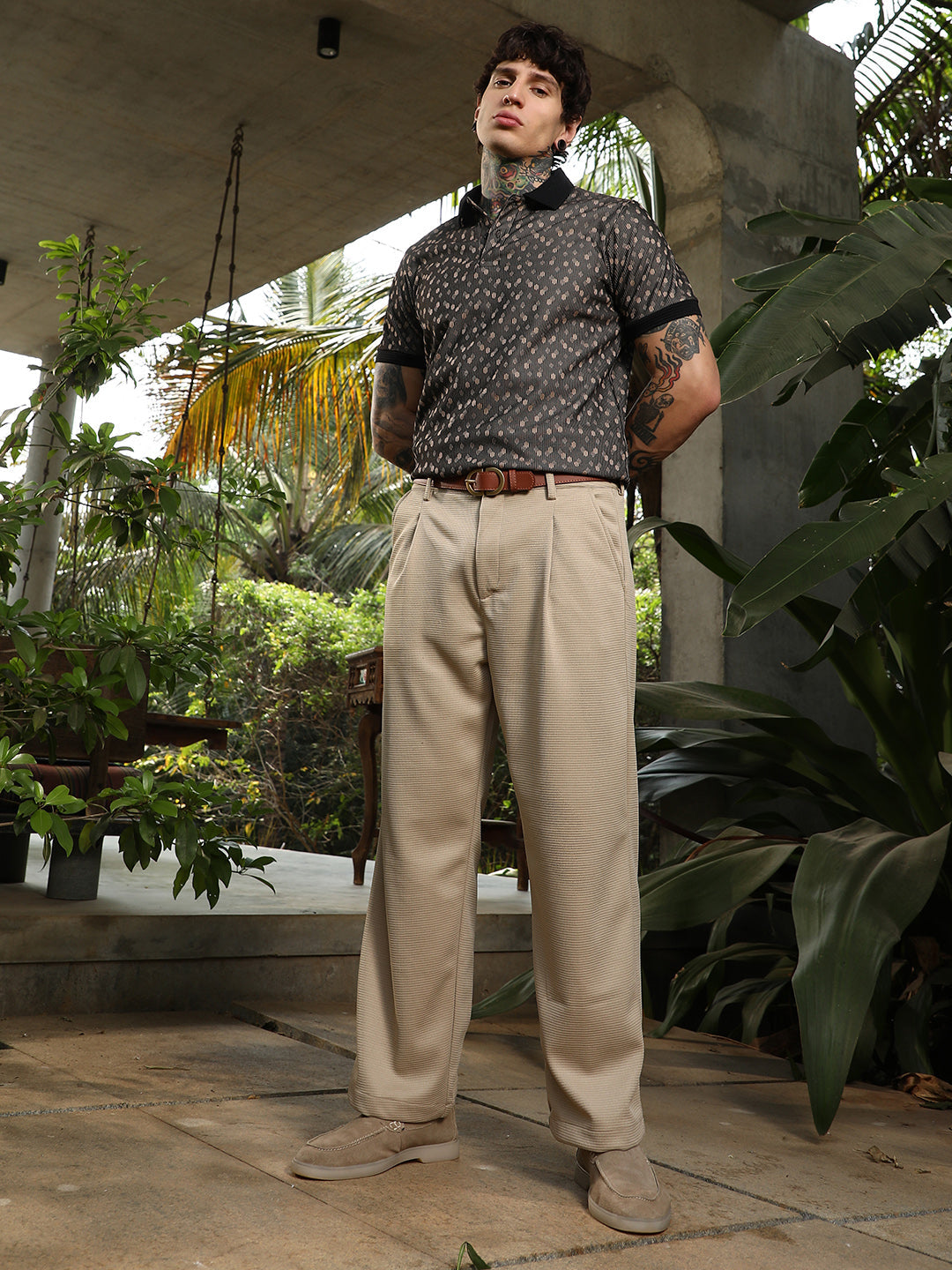 Lightweight - Cuboid-Tactile Straight Trousers