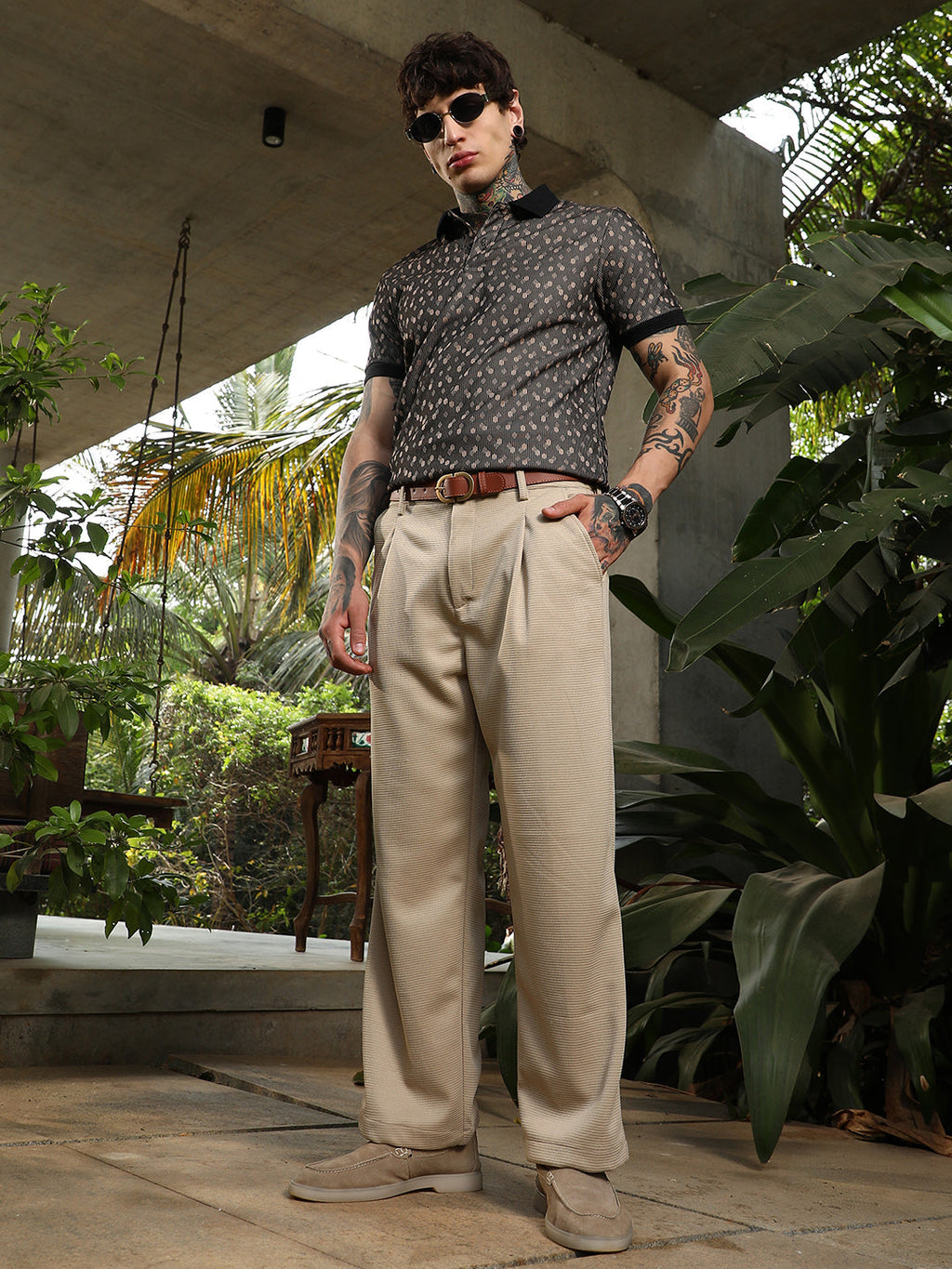 Lightweight - Cuboid-Tactile Straight Trousers