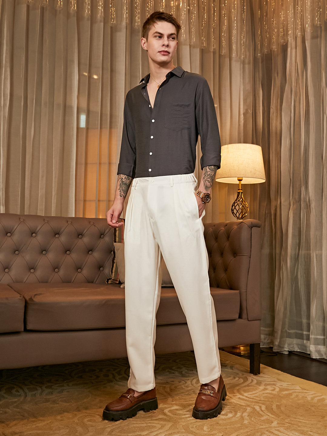 Lightweight - Straight Tailored Trousers