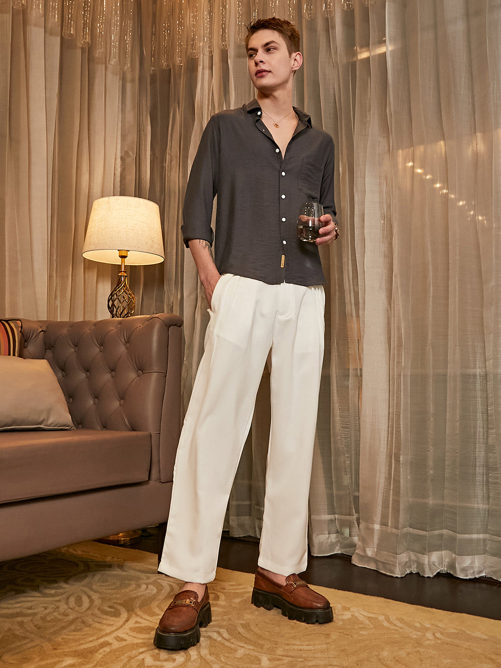 Lightweight - Straight Tailored Trousers