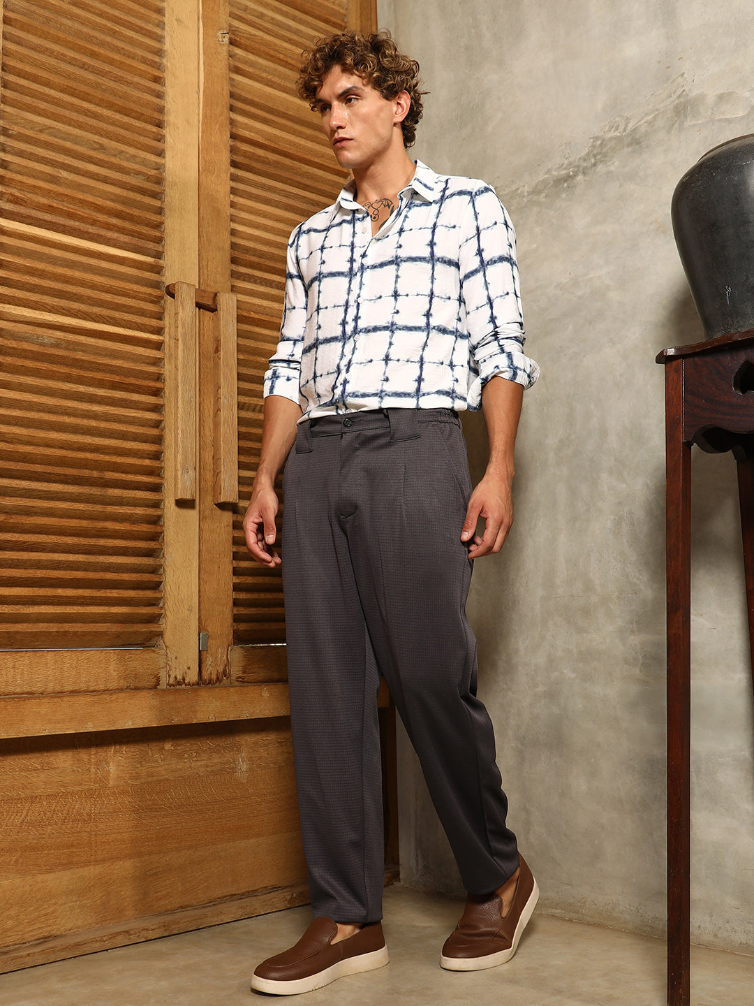Waffle Chino Trousers