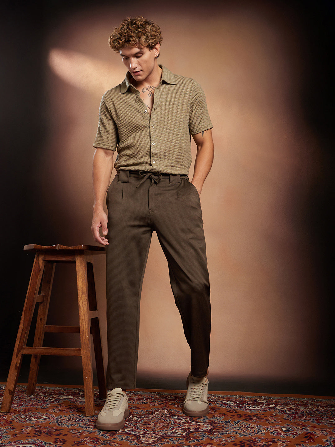 Waffle Chino Trousers