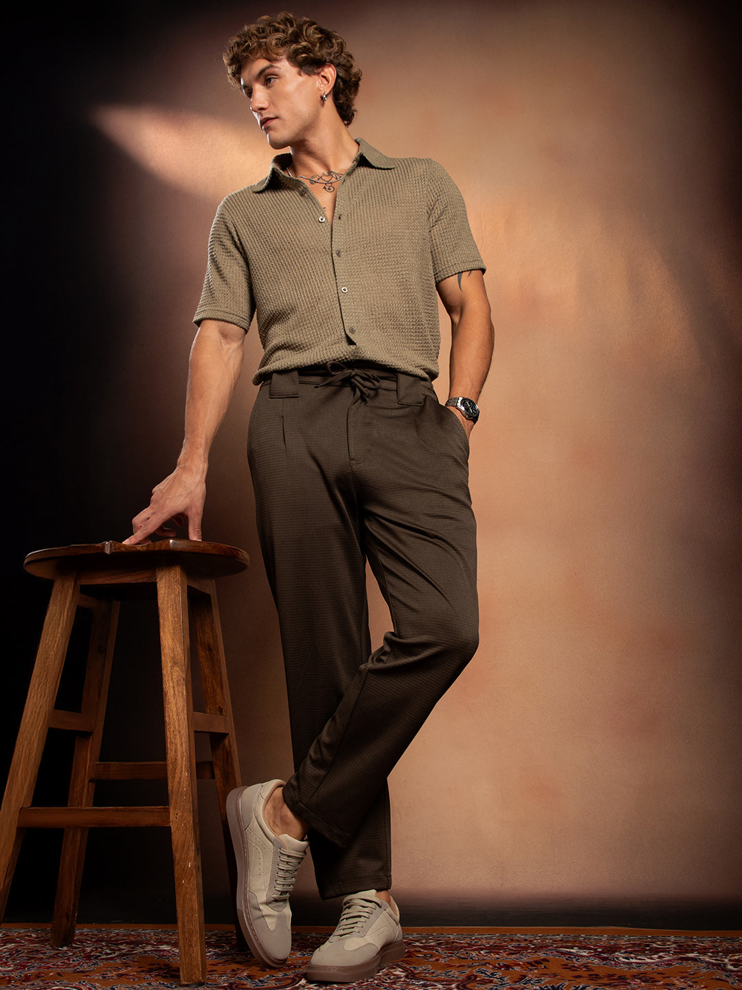 Waffle Chino Trousers