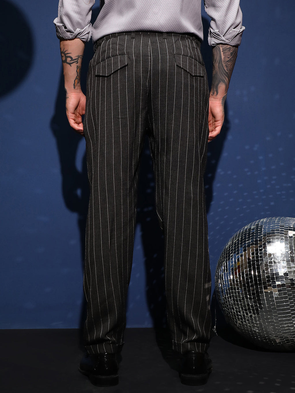 Lightweight - Pinstripe-Pleated Chino Trousers