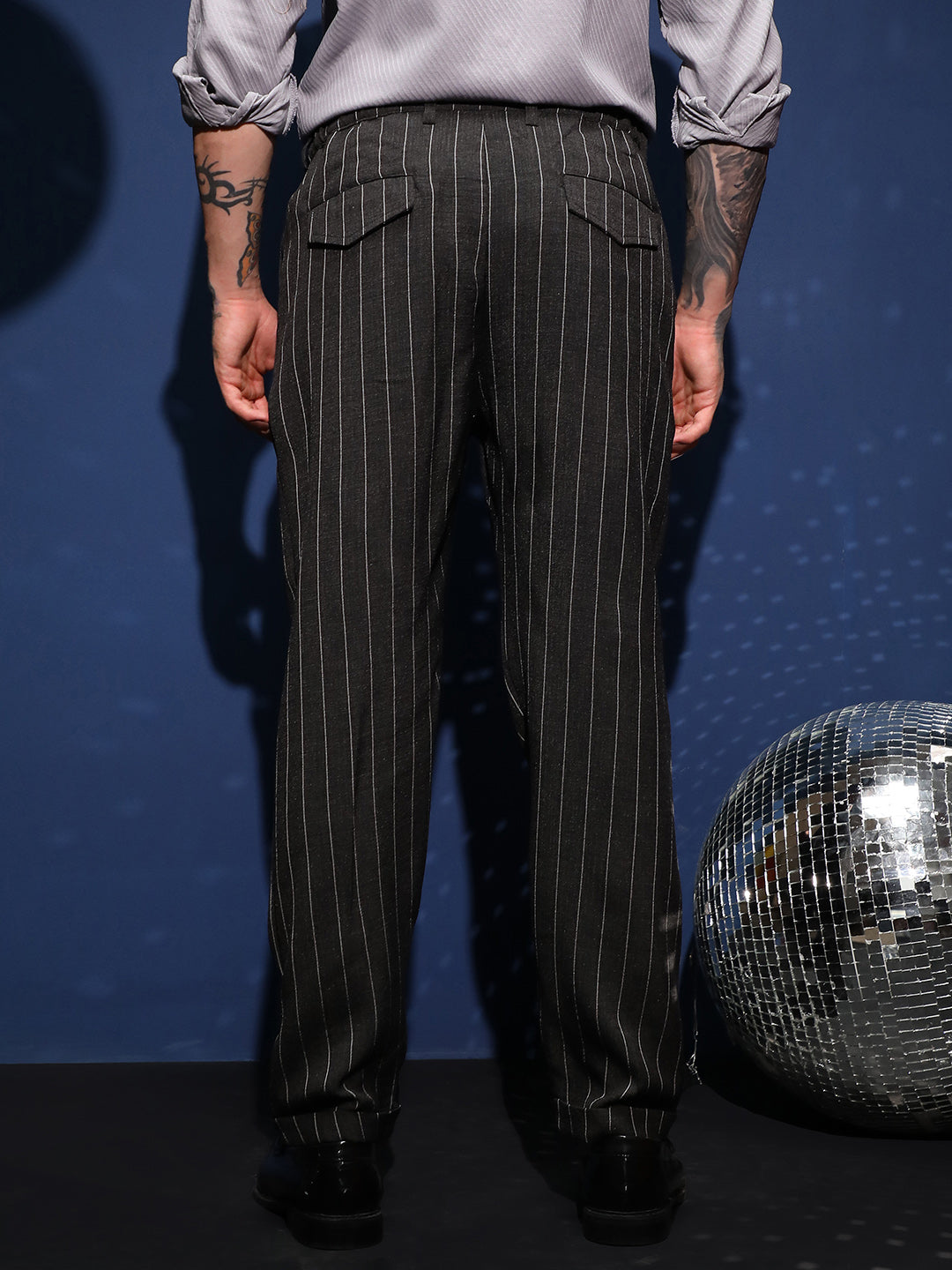 Lightweight - Pinstripe-Pleated Chino Trousers