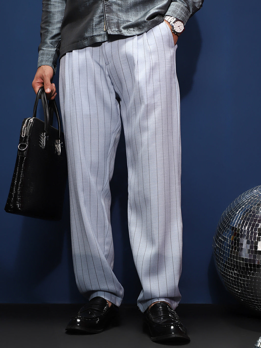 Lightweight - Pinstripe-Pleated Chino Trousers