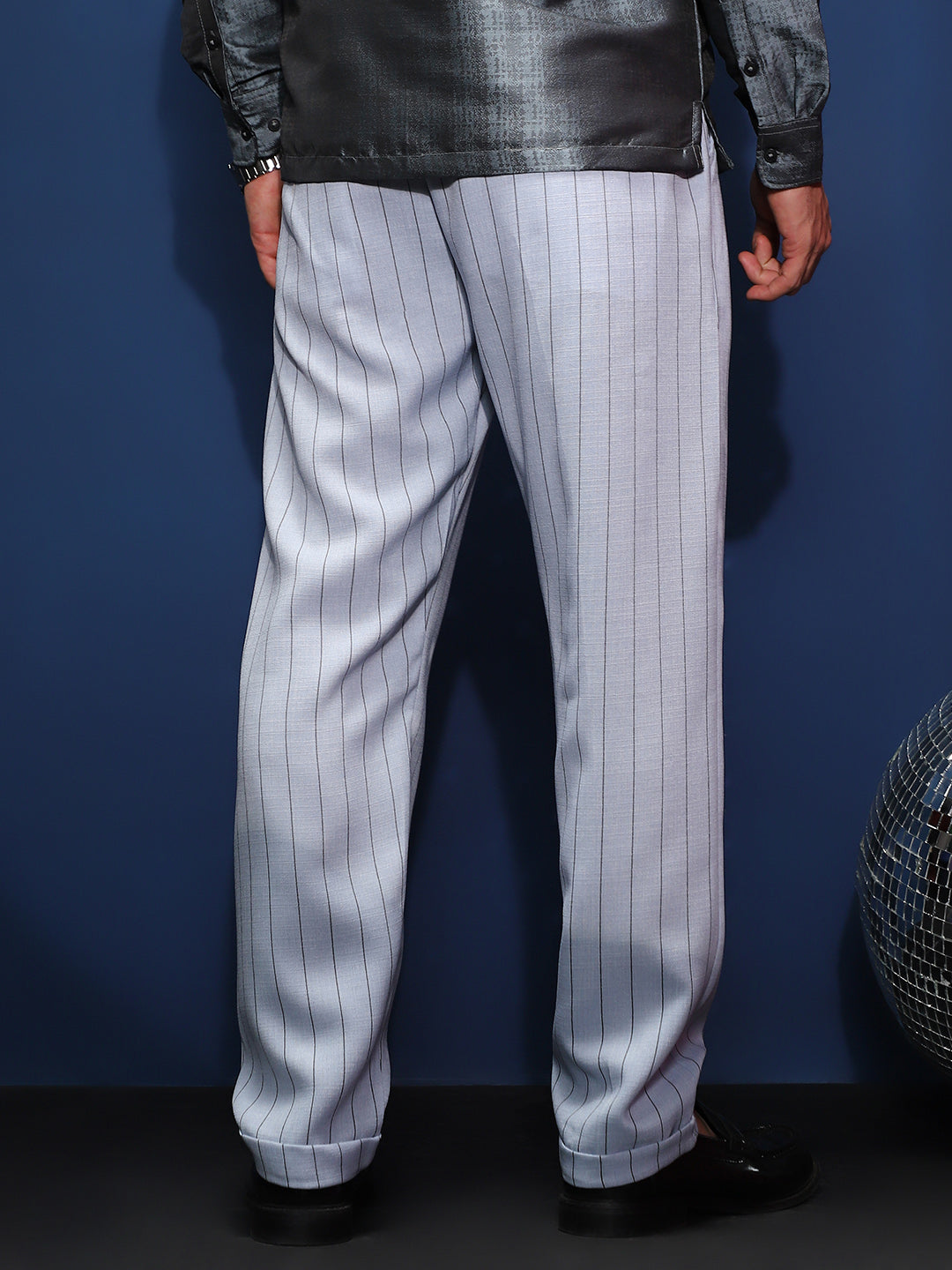 Lightweight - Pinstripe-Pleated Chino Trousers